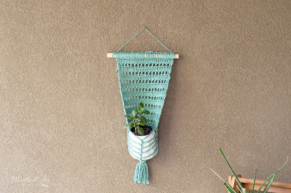 Faux Macrame Wall Hanging Planter