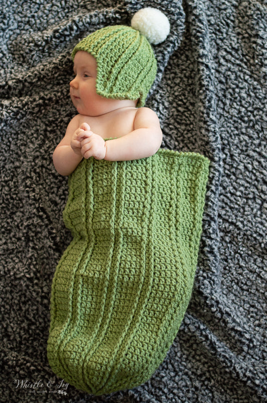 Newborn Cactus Cocoon and Hat Set Pattern