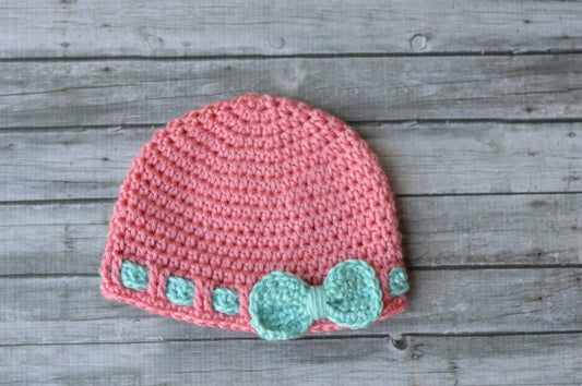 Faux Ribbon Baby Hat