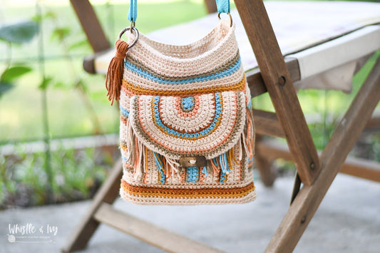 Baja Striped Crossbody Bag [crochet pattern]