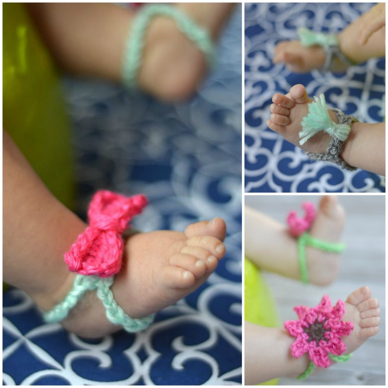 Baby Barefoot Sandals [crochet pattern]