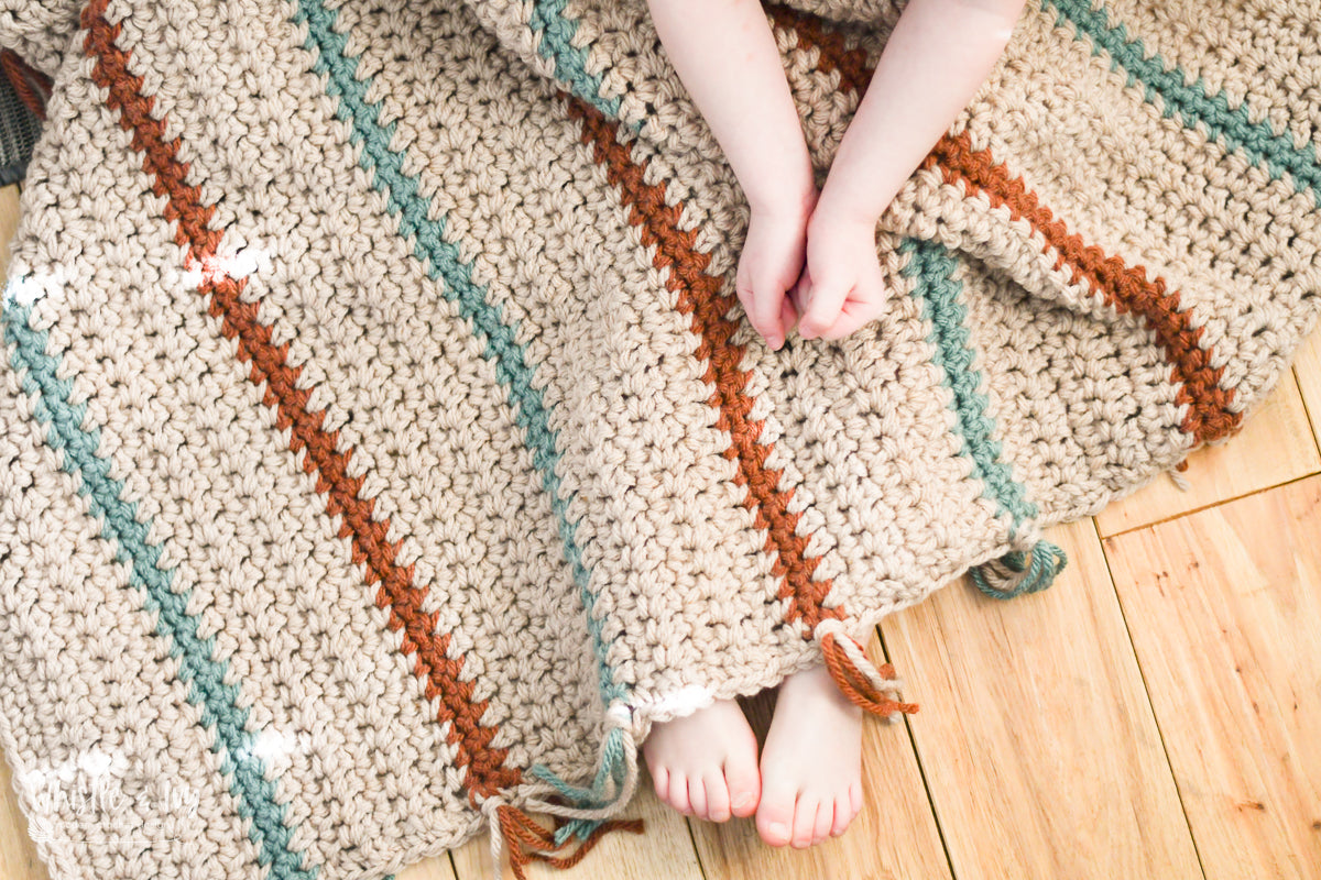 Sandy Stripes Chunky Baby Blanket