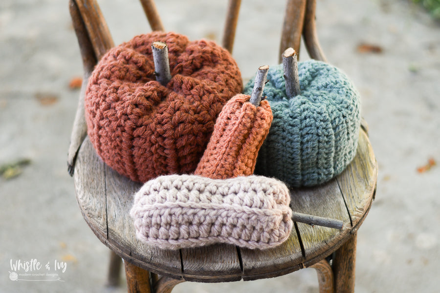 Chunky Pumpkin and Squash [crochet pattern]