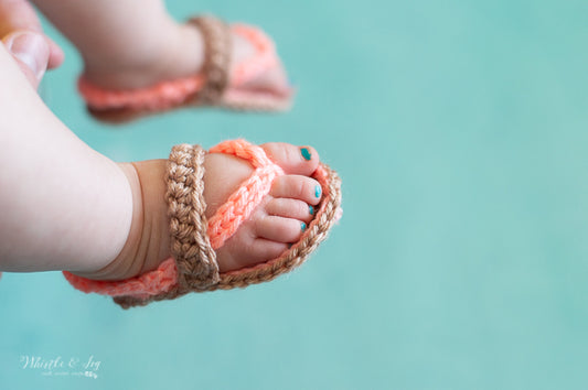 Baby/Toddler Strap Flip Flops [crochet pattern]