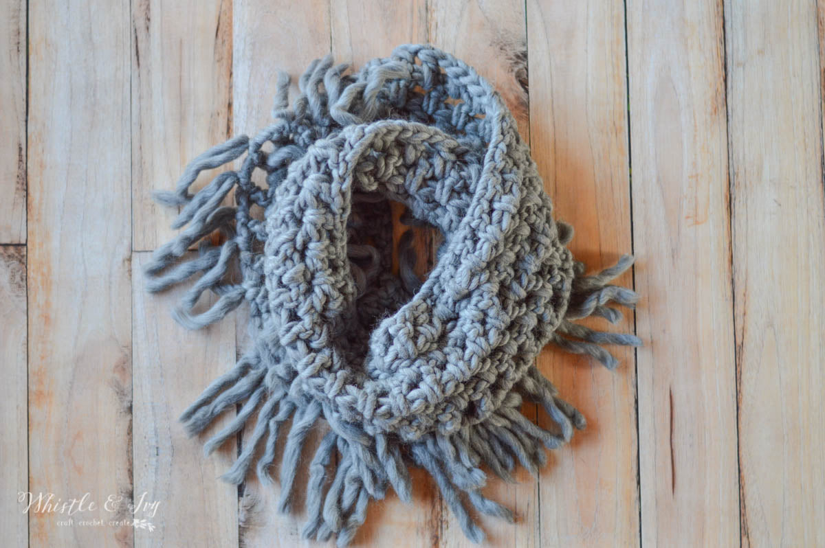 Chunky Fringe Scarf [crochet pattern]