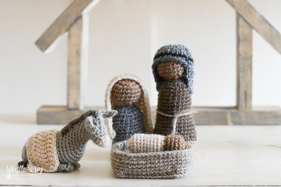 Rustic Nativity crochet Pattern Whistle And Ivy Modern Crochet Patterns Rustic nativity crochet pattern whistle and ivy modern crochet patterns