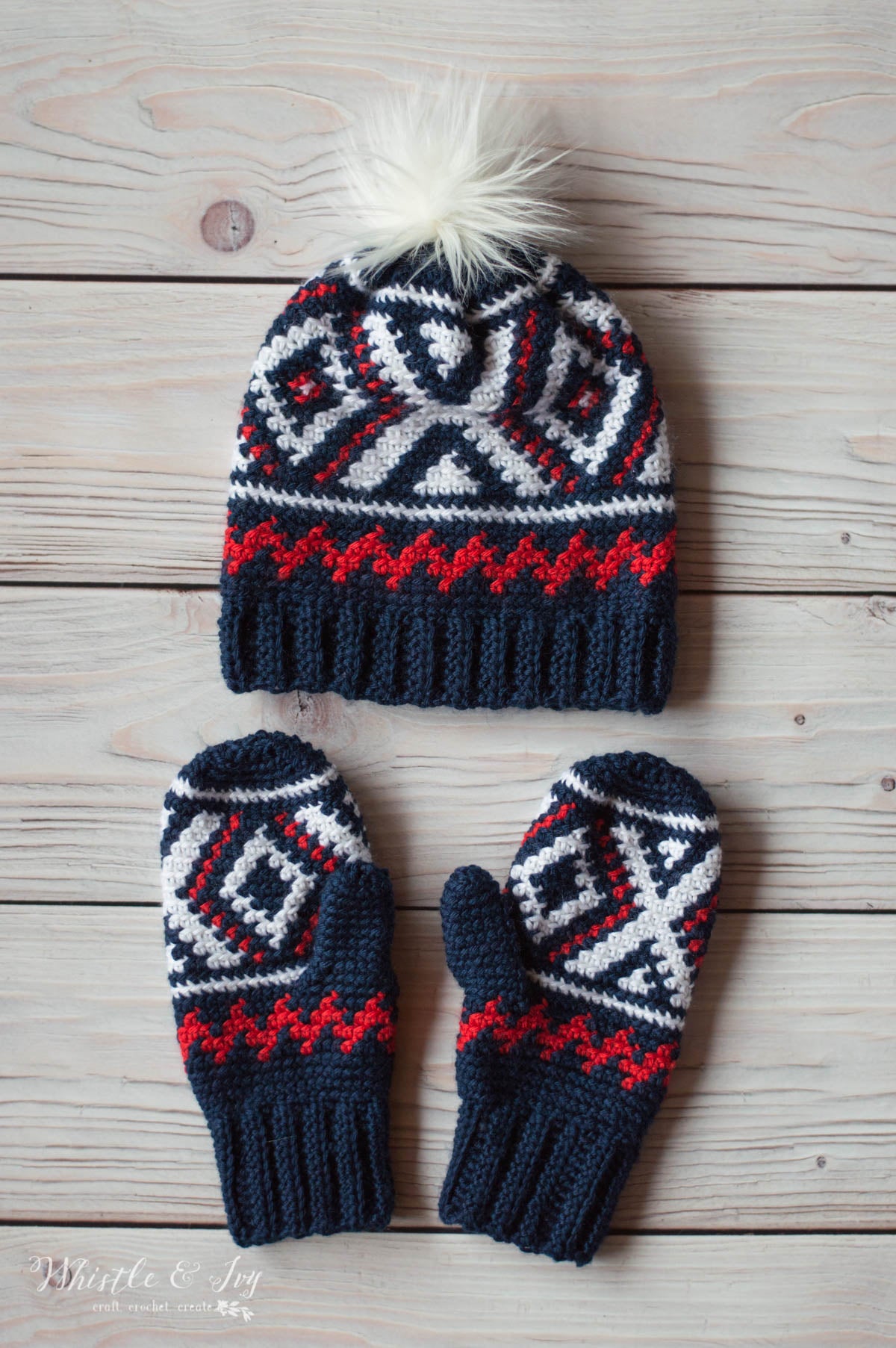 Neva Hat and Mitten Set