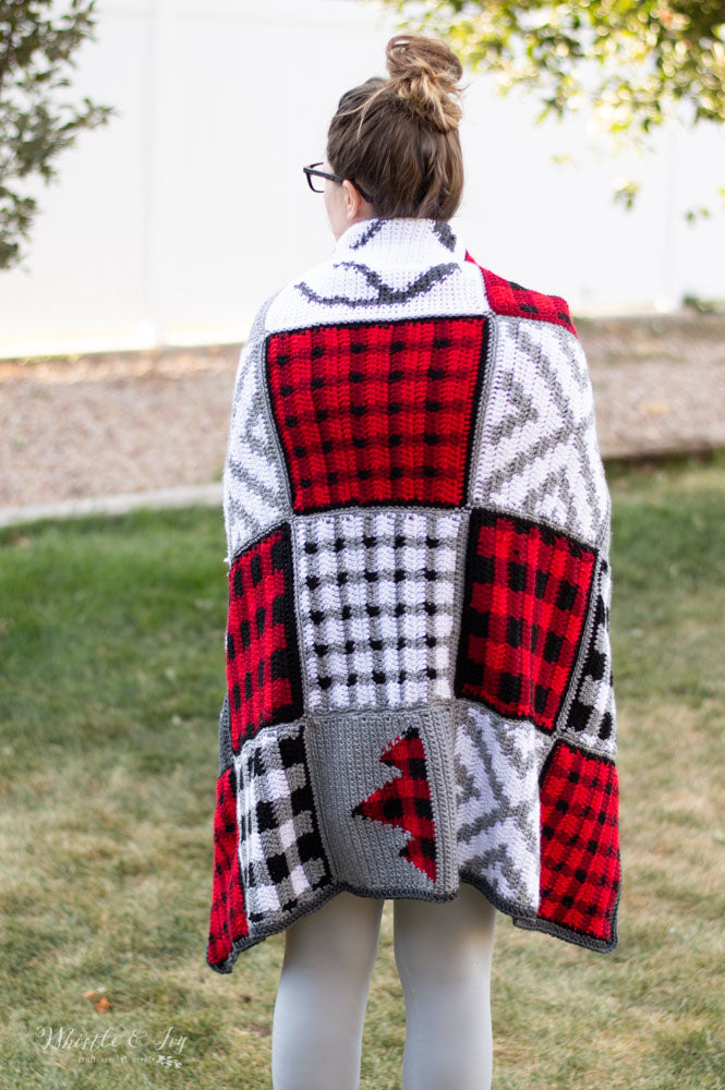 Plaid Patchwork Blanket [crochet pattern]
