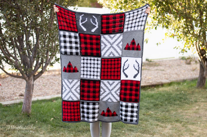 Plaid Patchwork Blanket [crochet pattern]