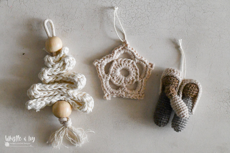 Rustic Ornaments Whistle And Ivy Modern Crochet Patterns Rustic ornaments whistle and ivy modern crochet patterns
