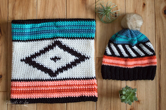 Southwest Hat + Serape Set [crochet pattern]