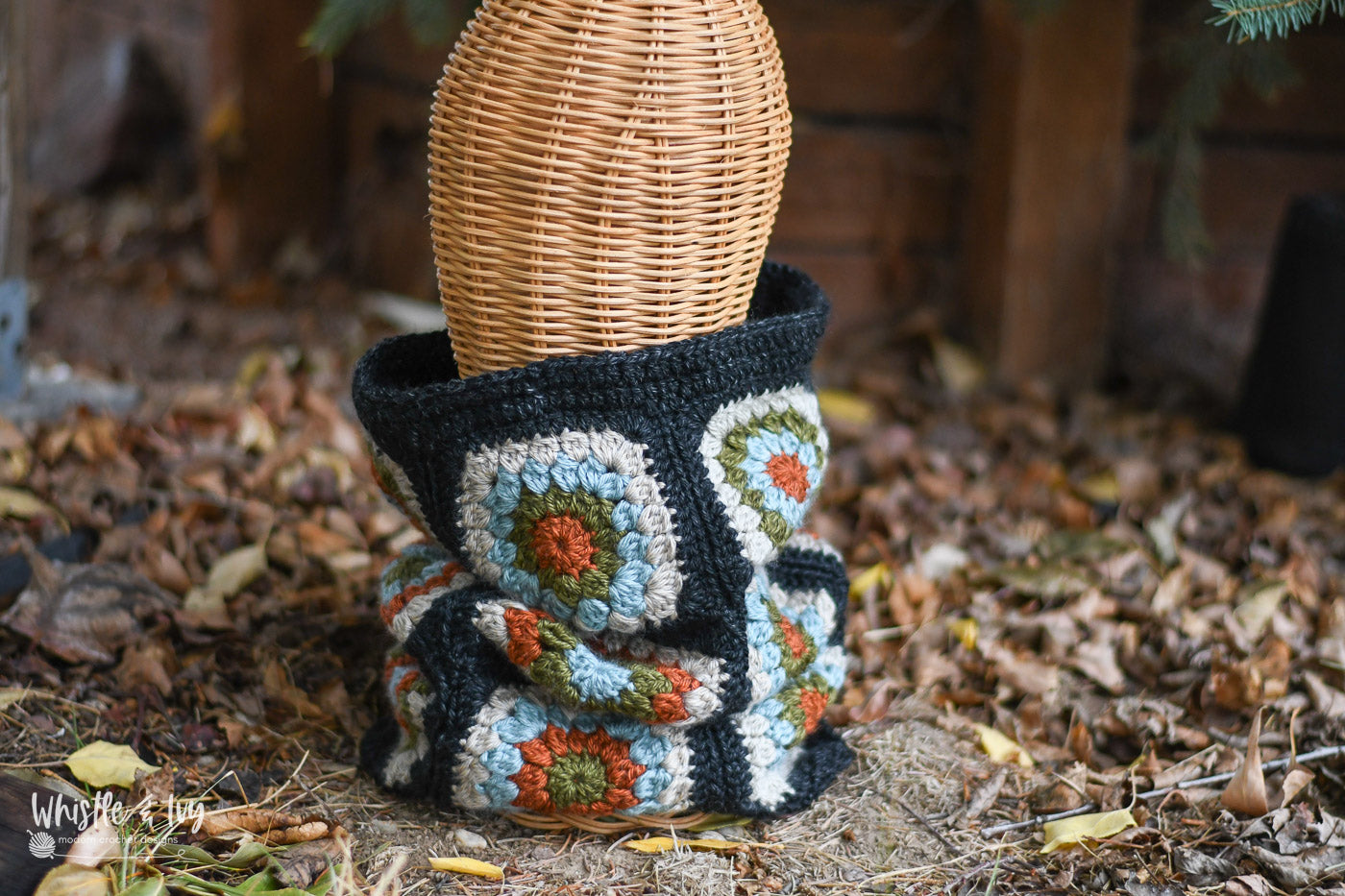 Granny Square Cowl Neck Warmer + Boho Granny Square Slouchy  [crochet pattern bundle]