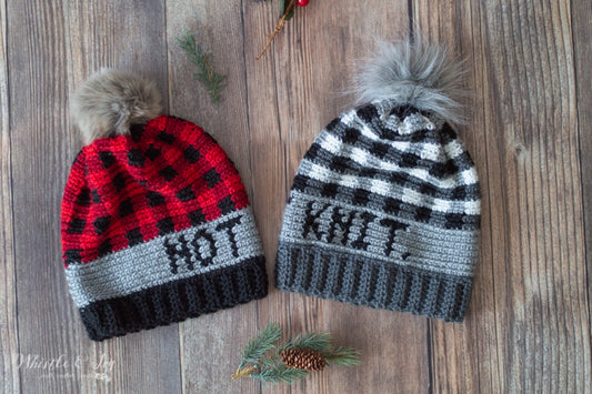 Not Knit Plaid Hat