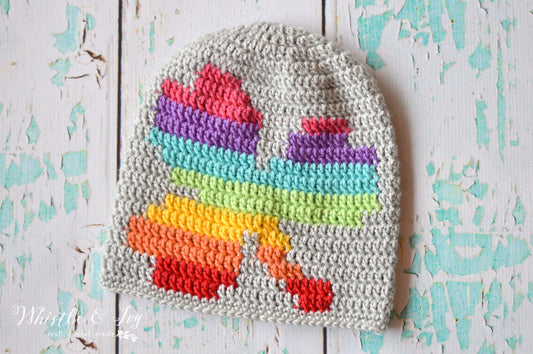 Rainbow Shamrock Slouchy