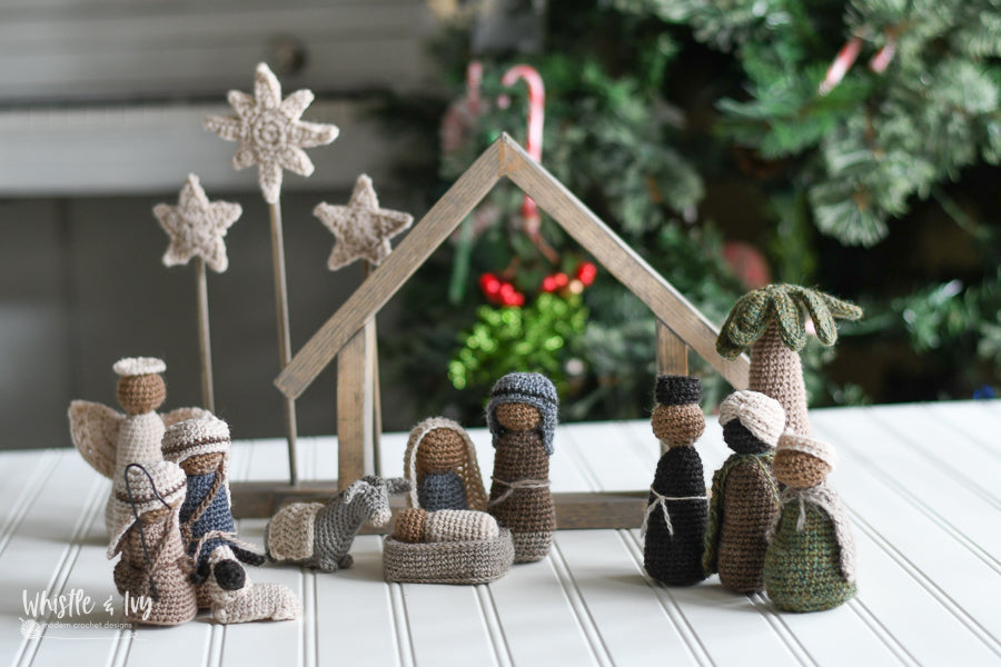 Rustic Nativity crochet Pattern Whistle And Ivy Modern Crochet Patterns Rustic nativity crochet pattern whistle and ivy modern crochet patterns
